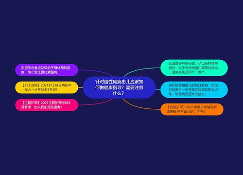 针对脑性瘫痪患儿应该如何做健康指导？需要注意什么？