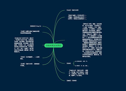 鲂鱼来源|主治|用法