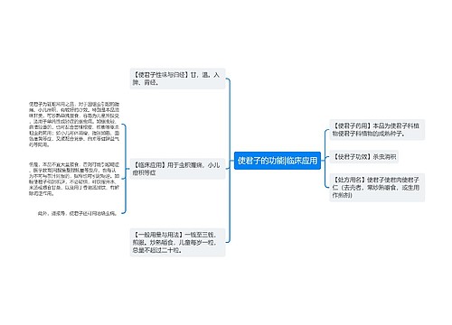 使君子的功能|临床应用