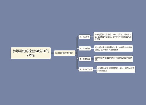 肺爆震伤的检查/X线/血气/体格