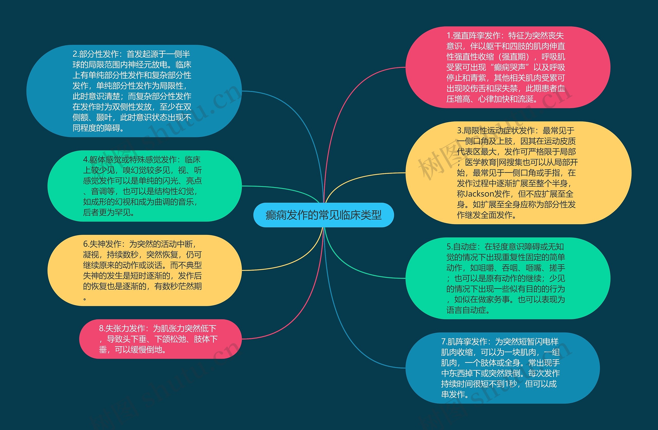 癫痫发作的常见临床类型