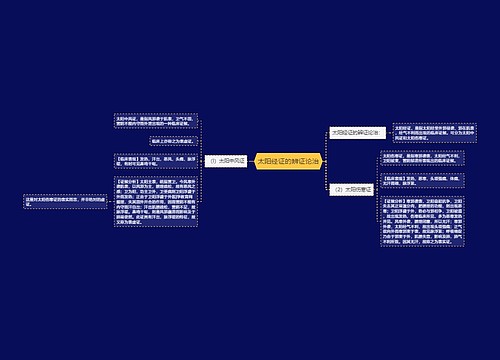 太阳经证的辨证论治