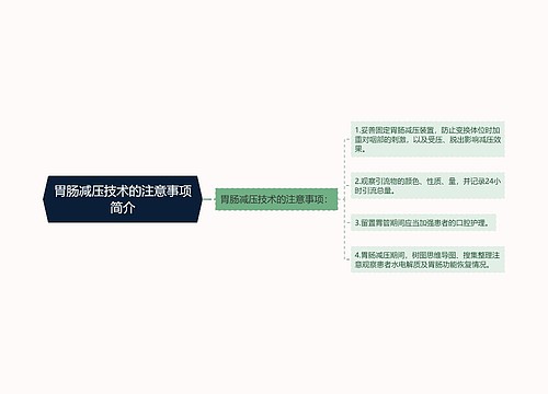 胃肠减压技术的注意事项简介