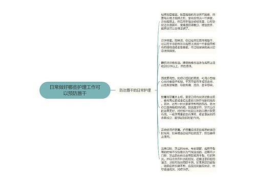 日常做好哪些护理工作可以预防唇干