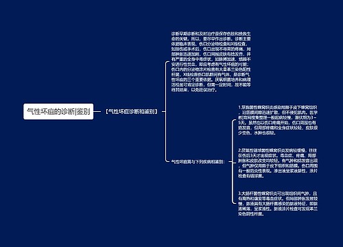 气性坏疽的诊断|鉴别