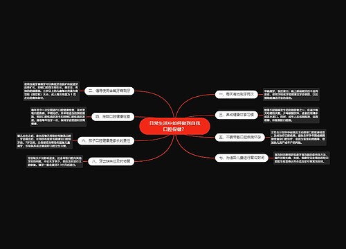 日常生活中如何做到自我口腔保健？