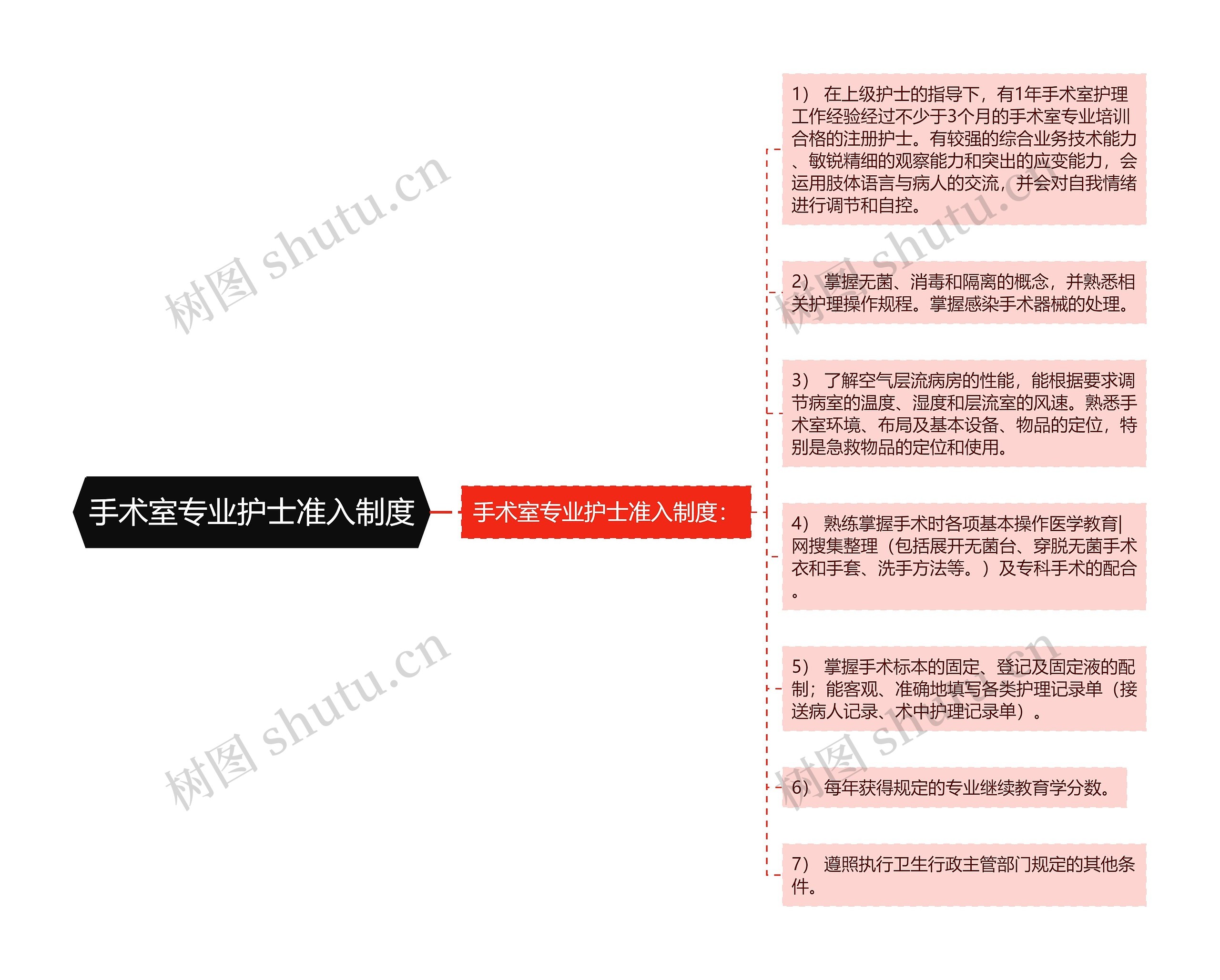 手术室专业护士准入制度思维导图