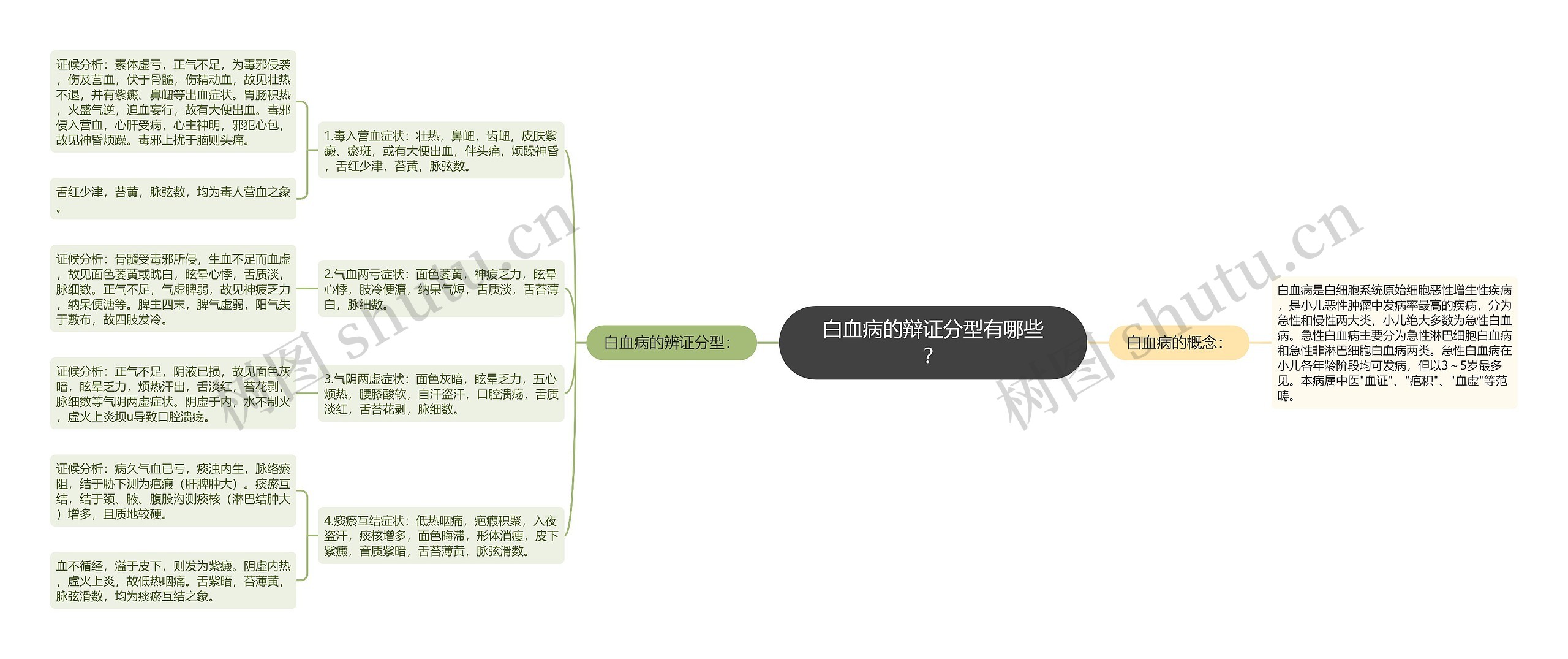 白血病的辩证分型有哪些？