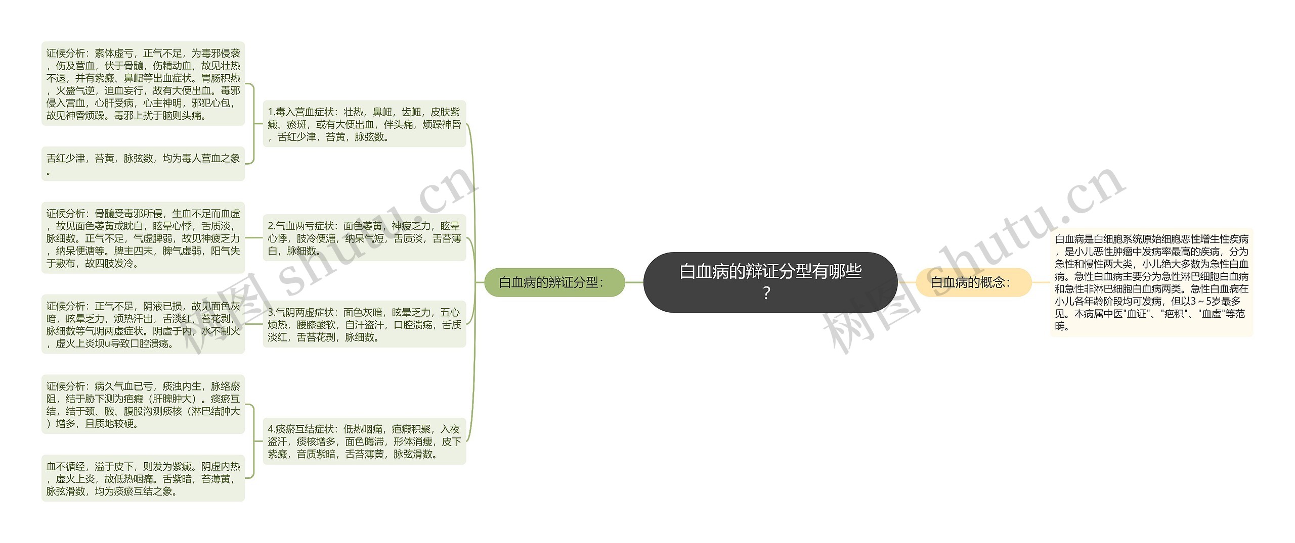 白血病的辩证分型有哪些？