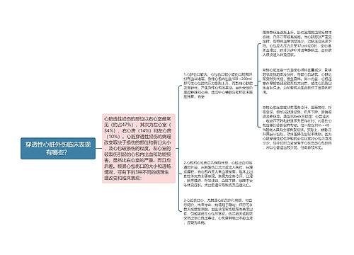 穿透性心脏外伤临床表现有哪些？