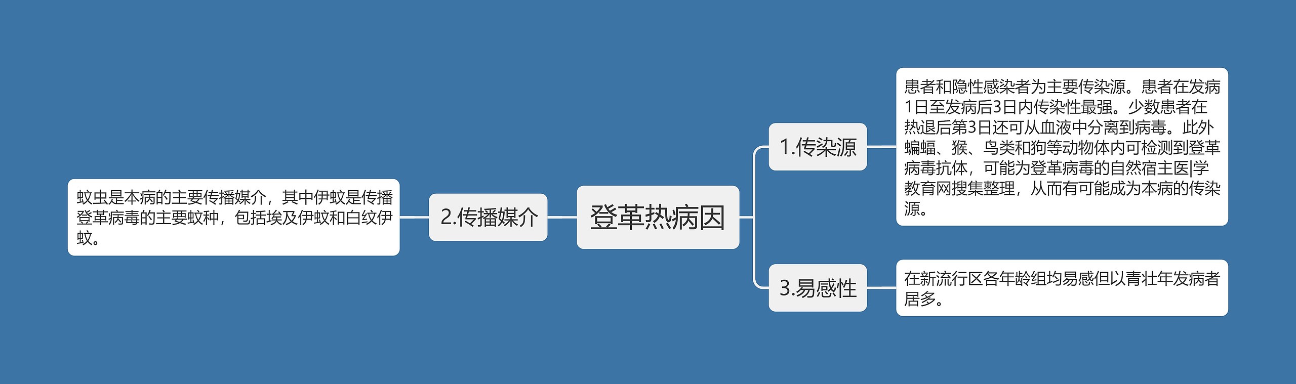 登革热病因思维导图