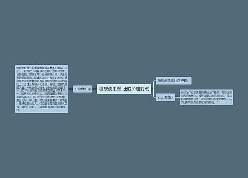 糖尿病患者-社区护理要点