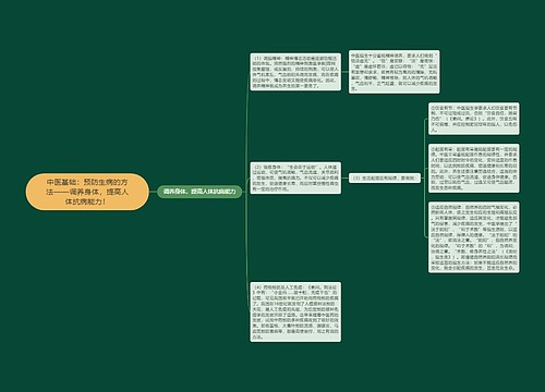 中医基础：预防生病的方法——调养身体，提高人体抗病能力！