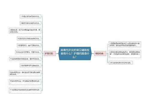 病毒性肝炎的常见辅助检查有什么？护理问题是什么？