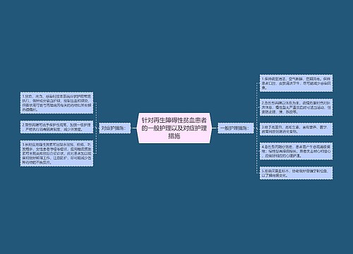 针对再生障碍性贫血患者的一般护理以及对症护理措施