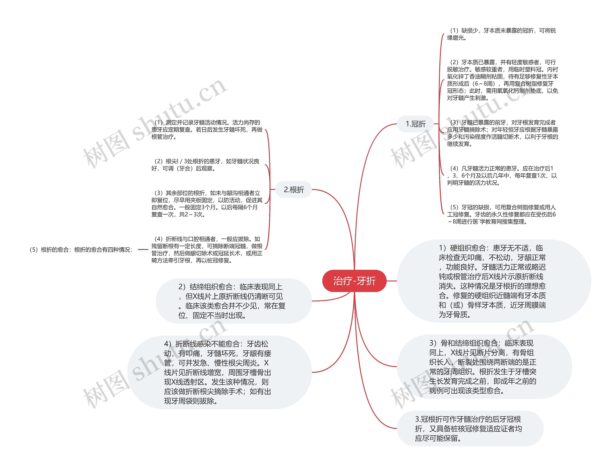 治疗-牙折思维导图