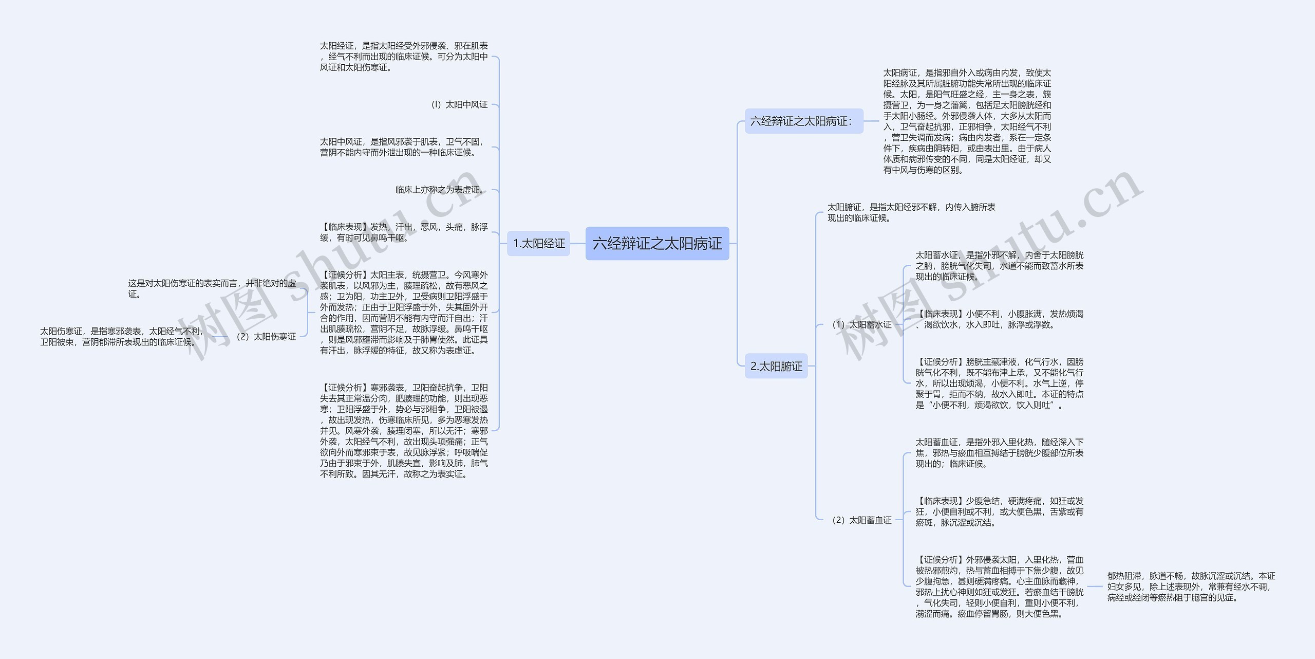 六经辩证之太阳病证思维导图