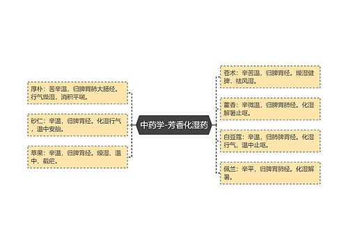中药学-芳香化湿药
