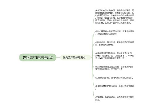 先兆流产的护理要点