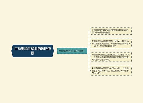 巨幼细胞性贫血的诊断依据