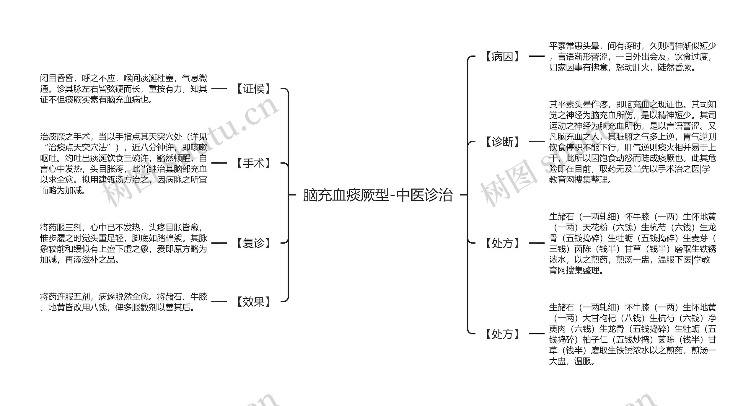 脑充血痰厥型-中医诊治思维导图