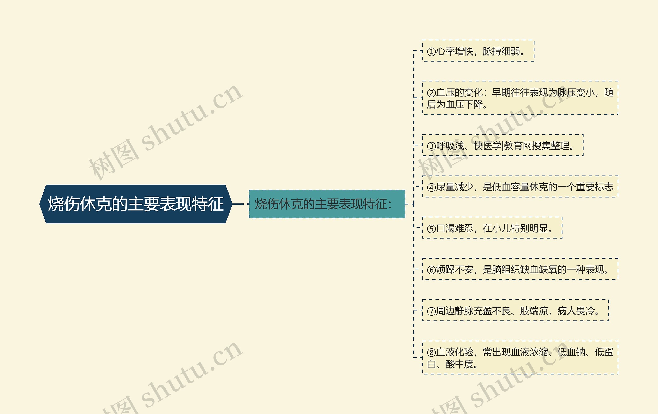 烧伤休克的主要表现特征