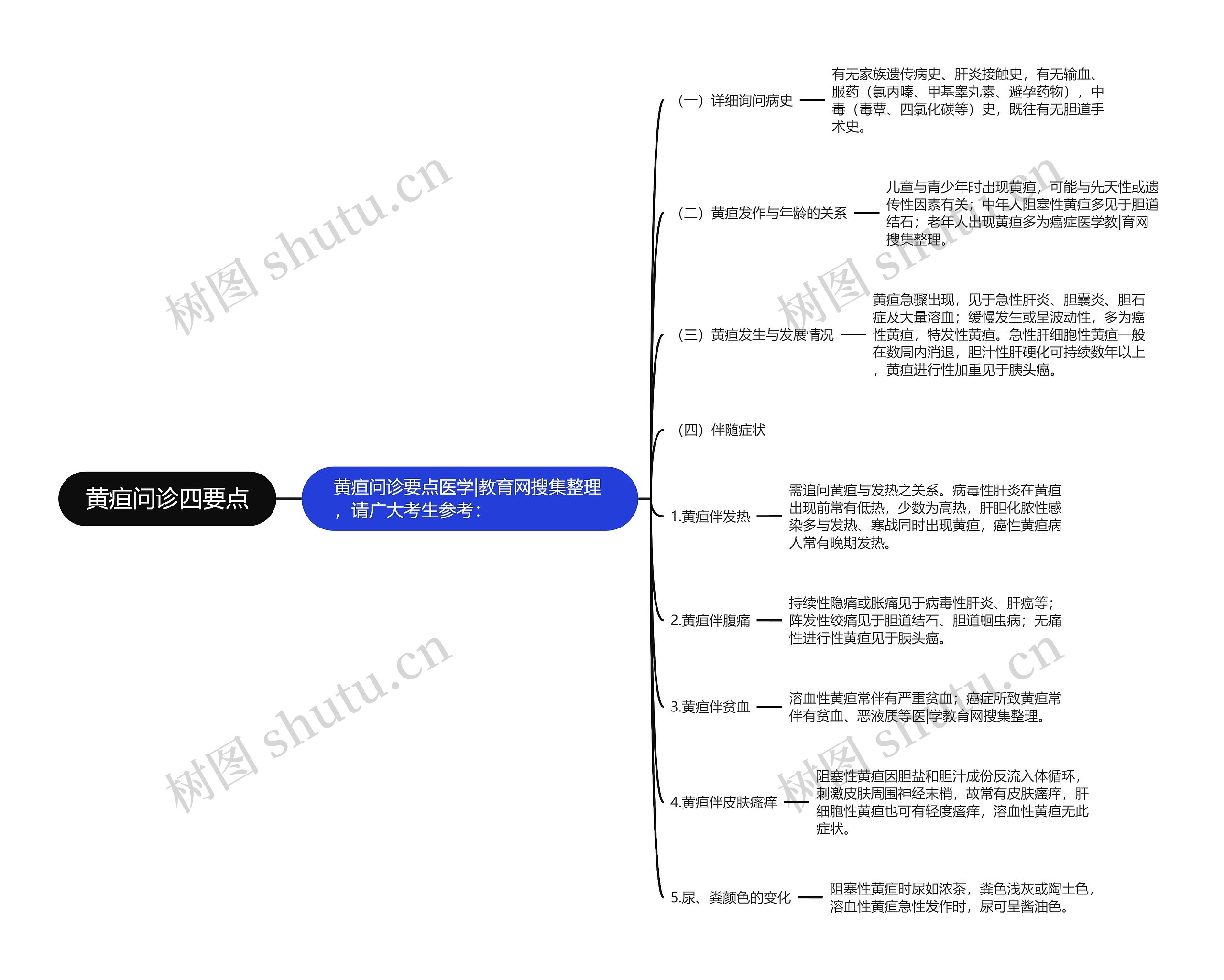 黄疸问诊四要点