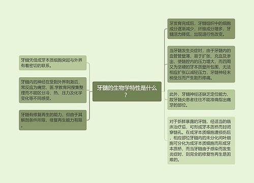 牙髓的生物学特性是什么？