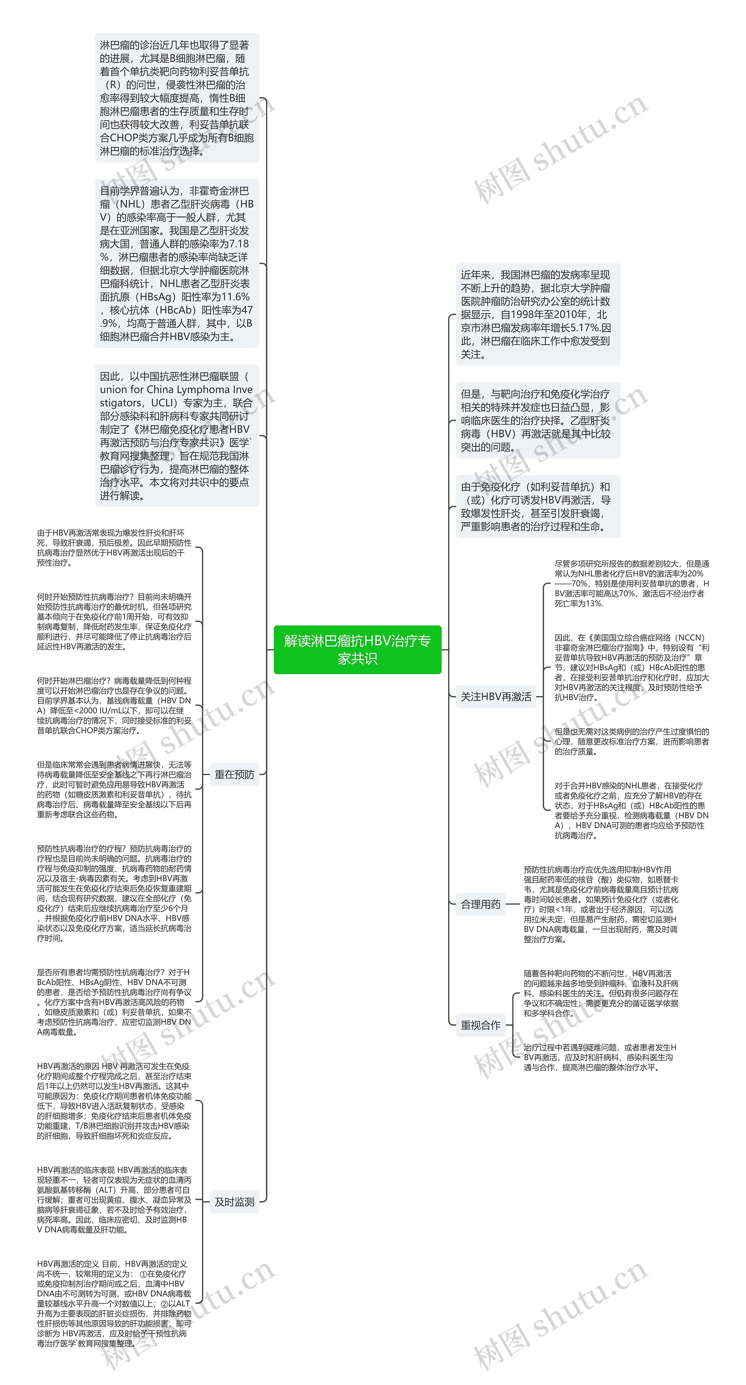 解读淋巴瘤抗HBV治疗专家共识思维导图