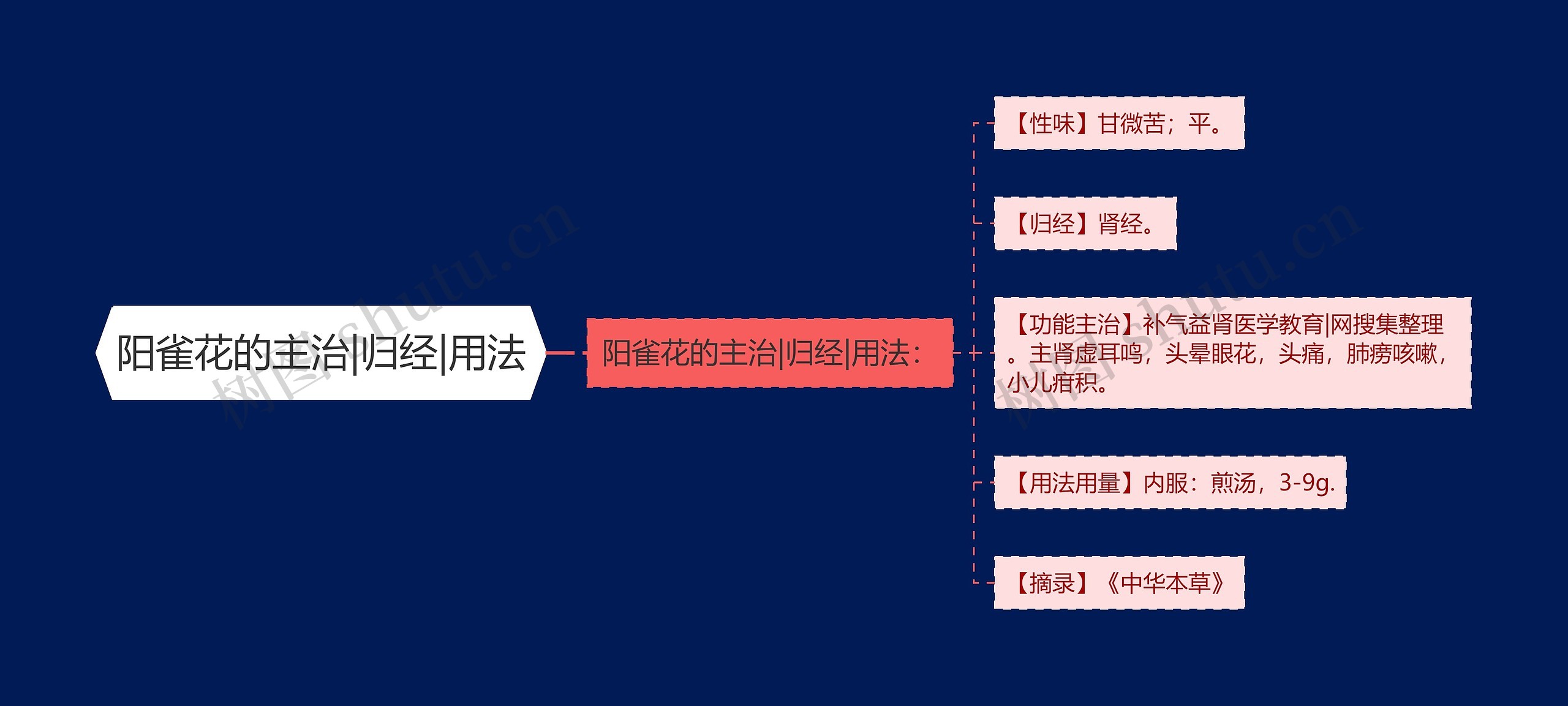 阳雀花的主治|归经|用法