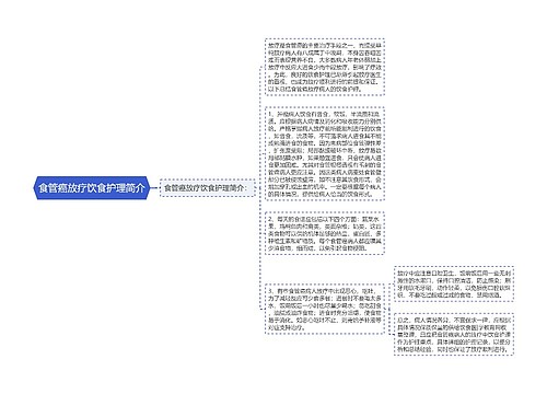 食管癌放疗饮食护理简介