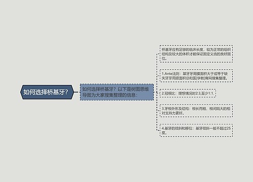 如何选择桥基牙？