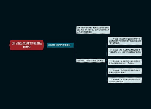 流行性出血热的传播途径有哪些