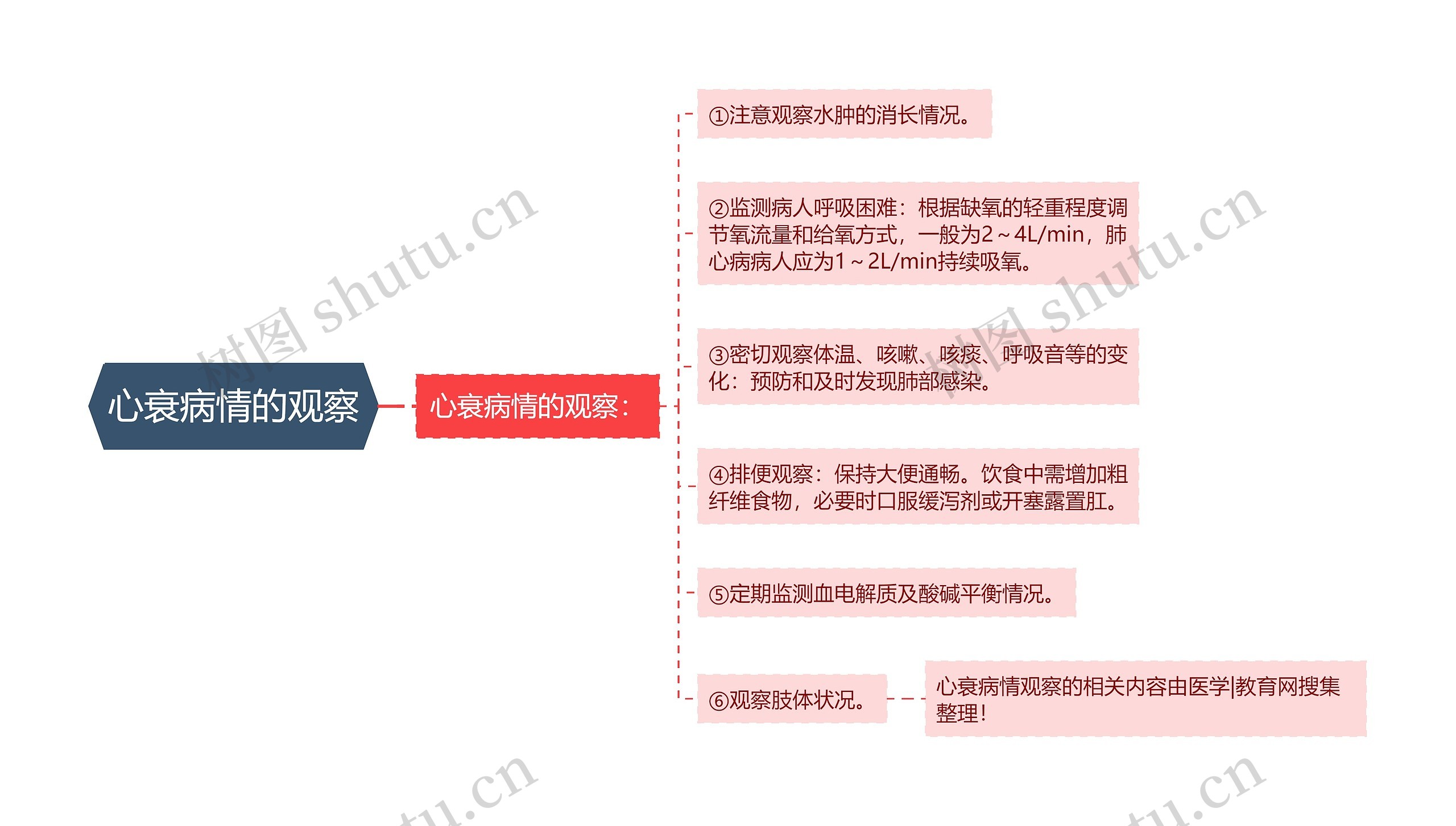 心衰病情的观察思维导图