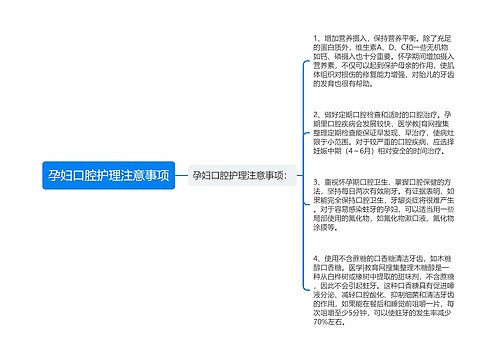 孕妇口腔护理注意事项