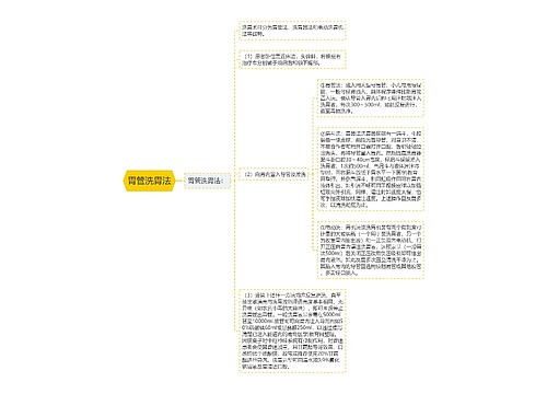 胃管洗胃法