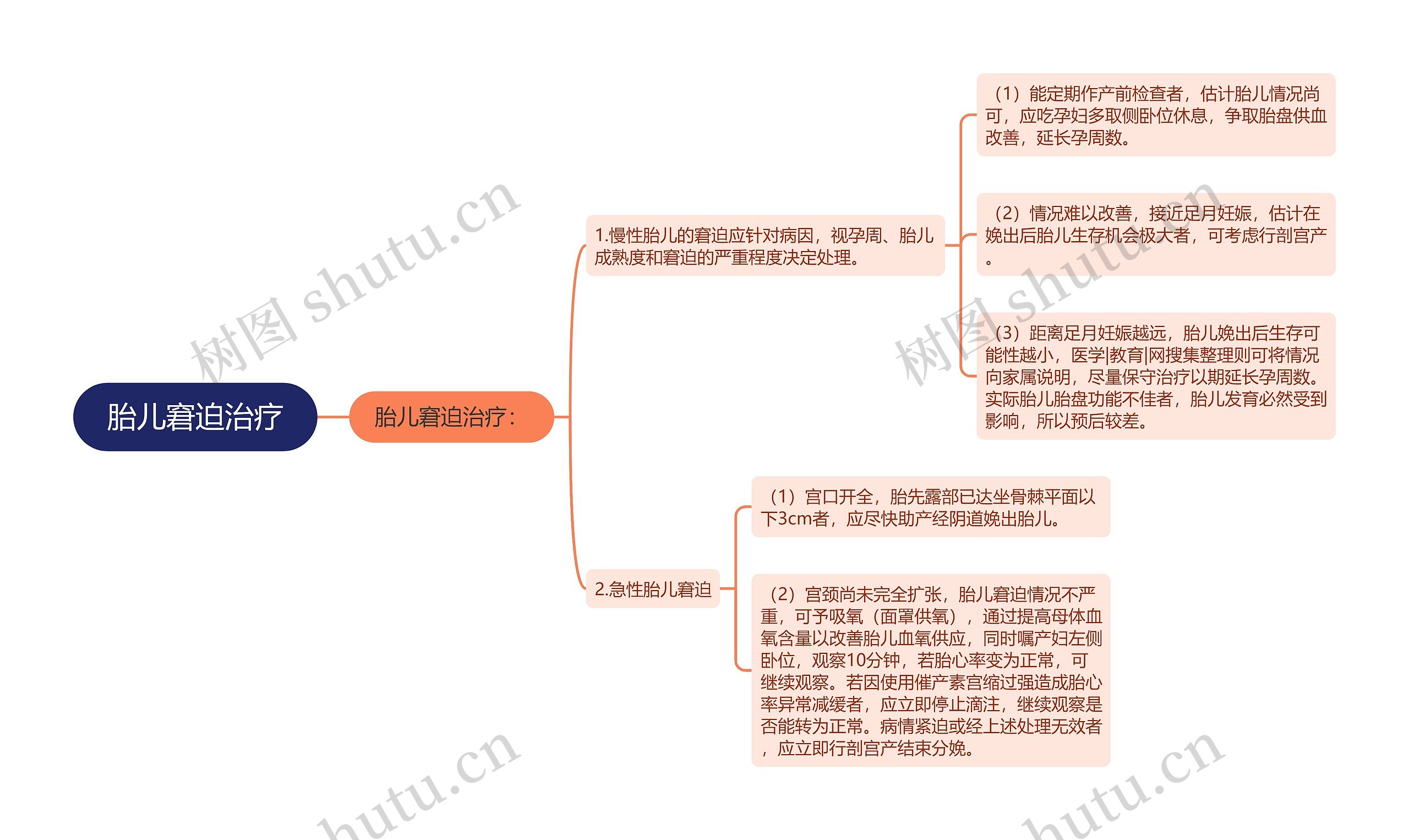 胎儿窘迫治疗思维导图