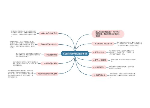 口腔自我护理的注意事项