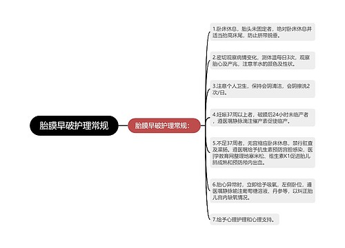 胎膜早破护理常规