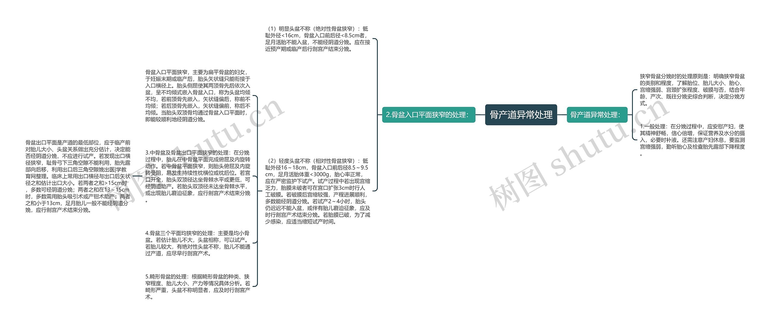 骨产道异常处理思维导图