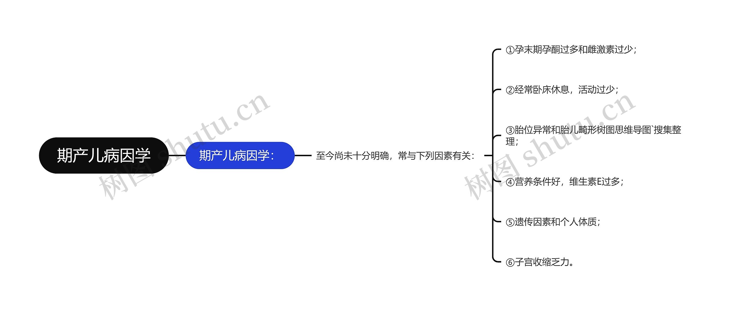 期产儿病因学思维导图