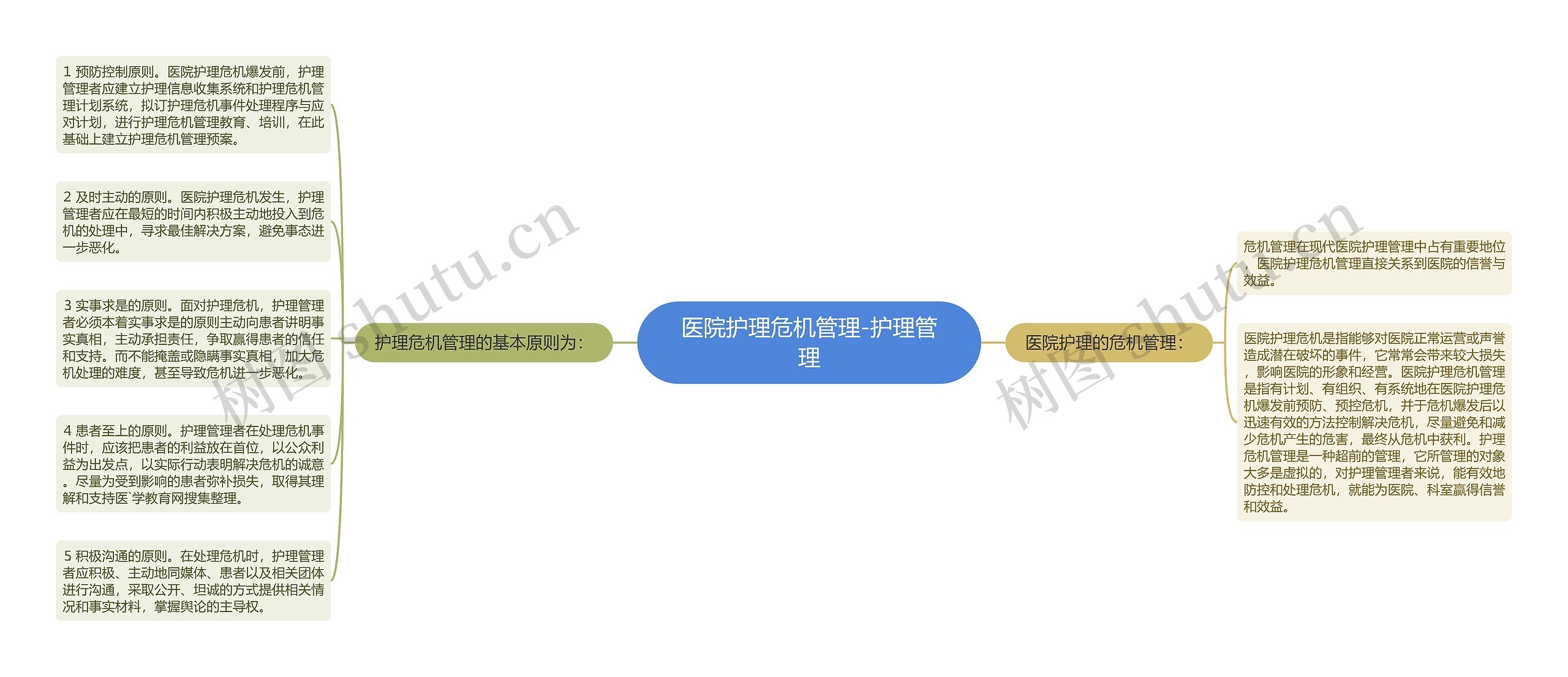 医院护理危机管理-护理管理思维导图