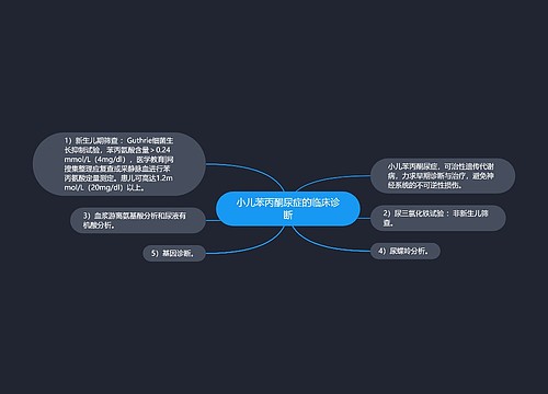 小儿苯丙酮尿症的临床诊断