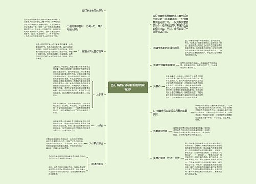 签订销售合同有何原则和程序