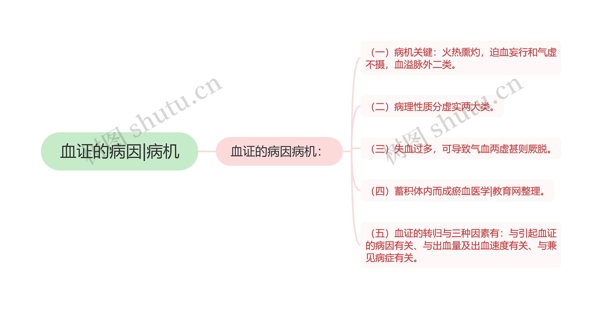 血证的病因|病机思维导图