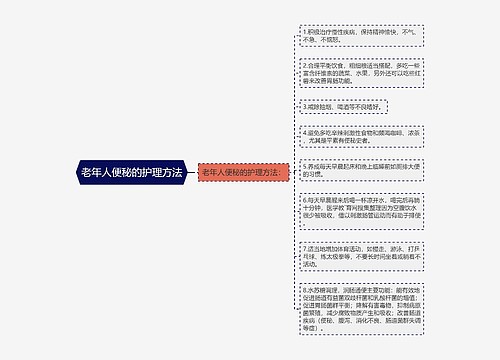 老年人便秘的护理方法