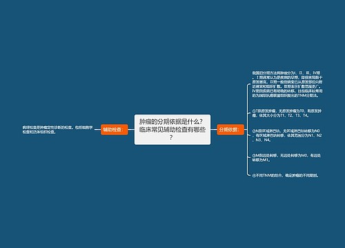 肿瘤的分期依据是什么？临床常见辅助检查有哪些？