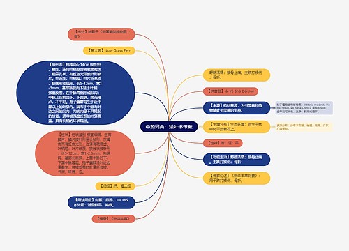 中药词典：矮叶书带蕨
