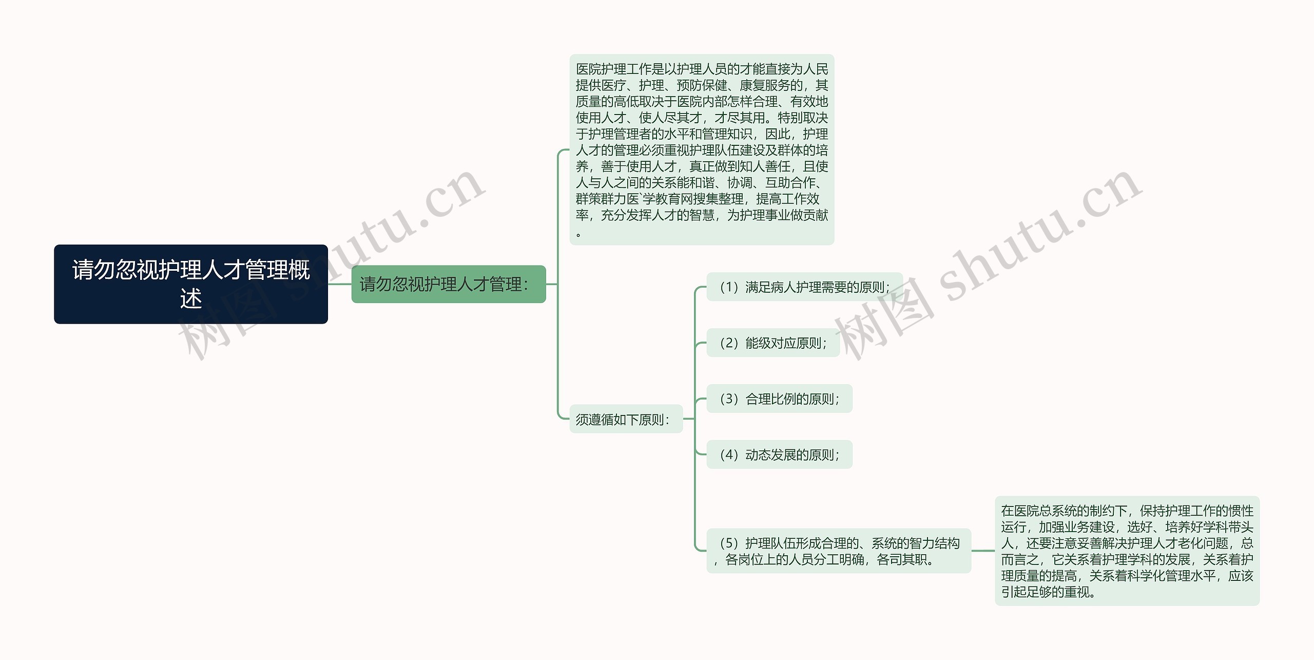 请勿忽视护理人才管理概述思维导图