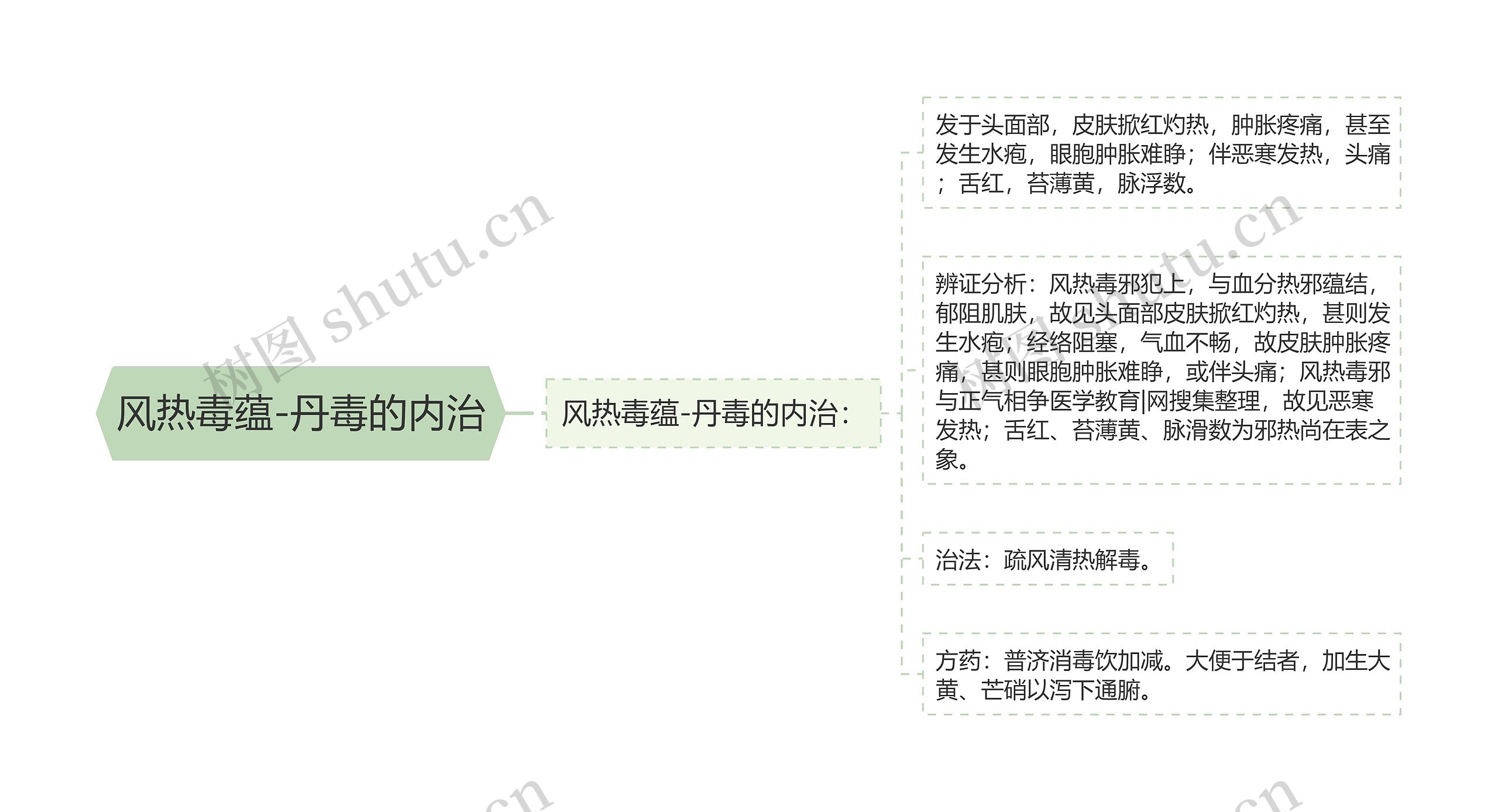 风热毒蕴-丹毒的内治思维导图